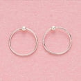 thumbnail image 3 of 3 Pairs Sterling Silver Earrings Fashion Simple Hoop Earrings Nose Ring Hoop, 3 of 10