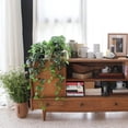 thumbnail image 4 of Set de 2 plantas colgantes Pothos artificiales con macetas, color verde dorado, 4 of 9