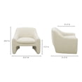 thumbnail image 3 of Moe's Home Collection Kenzie Accent chair Fabric Cream, 3 of 8