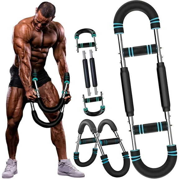 Twister Arm Trainer, 40-100lb Adjustable Chest Workout Equipment, Portable Power Twister Bar, Detachable Arm Exerciser, Upper Body Strength Training, Home Fitness Equipment for Men & Women