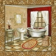 thumbnail image 2 of Gorham, Gregory 15x15 Black Ornate Wood Framed with Double Matting Museum Art Print Titled - Leopard Florentine Bath II, 2 of 4
