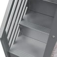 thumbnail image 6 of Max & Lily Solid Wood Twin over Twin Low Bunk Bed for Kids with Staircase, Grey, 6 of 12