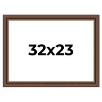 32x23 Copper and Brown Real Wood Picture Frame Width 2 inches | Interior Frame Depth 0.5 inches |