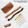 thumbnail image 1 of DIY Shoes Repair Hook  Sewing Awl Kit, 4  Copper Handle Sewing Awl Hand Stitcher With 18m Black Brown Lines Threads For DIY Sewing Repairing  Leather, 1 of 8