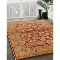 thumbnail image 3 of Ahgly Company Machine Washable Indoor Square Industrial Modern Orange Area Rugs, 5' Square, 3 of 7