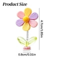 thumbnail image 4 of Cute Daisy Car Decor, Dashboard Decorations, Mini Resin Flower Rear View Mirror Accessories with Spring Funny Decorations for Car Interior Computer Desk Dashboard Ornament, 5 Pcs, 1.85x0.31", 4 of 4