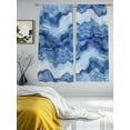 thumbnail image 3 of Vintage Sheer Curtains 72 Inches Long 2 Panels Abstract Blue Watercolor Wave Light Filtering Semi Sheer Window Curtains Drapes for Bedroom Living Room 52"x72", 3 of 7