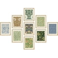 thumbnail image 2 of PixonSign Framed Canvas Print Wall Art Set - William Morris Flower Patterns Poster Art - Set of 9 Nature Botanical Floral Classic Bohemian Wall Décor for Home Decoration - 8"x10" Natural, 2 of 5
