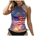 thumbnail image 3 of Ramiter Tankini Tops for Women Swimwear Top Only Tummy Control Bathing Suit Top No Bottom Modest Swim Top Sky Blue,S, 3 of 7