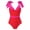 Hot Pink, variant on Lovskoo 2024 Women Swimsuit One Piece Bathing Suit Ladies Trendy Solid Color Tight Fitting Bikini Swimsuit Hot Pink