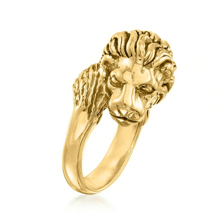 Ross-Simons Italian 18kt Yellow Gold Lion Head Ring, Women's, Adult