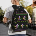 thumbnail image 6 of Fuzoiu Mardi Gras Fleur de Lis Print School Backpack for Teens,Large Bookbag,Lightweight Laptop Bag for Travel, Work, School & Outdoor Adventures, 6 of 6