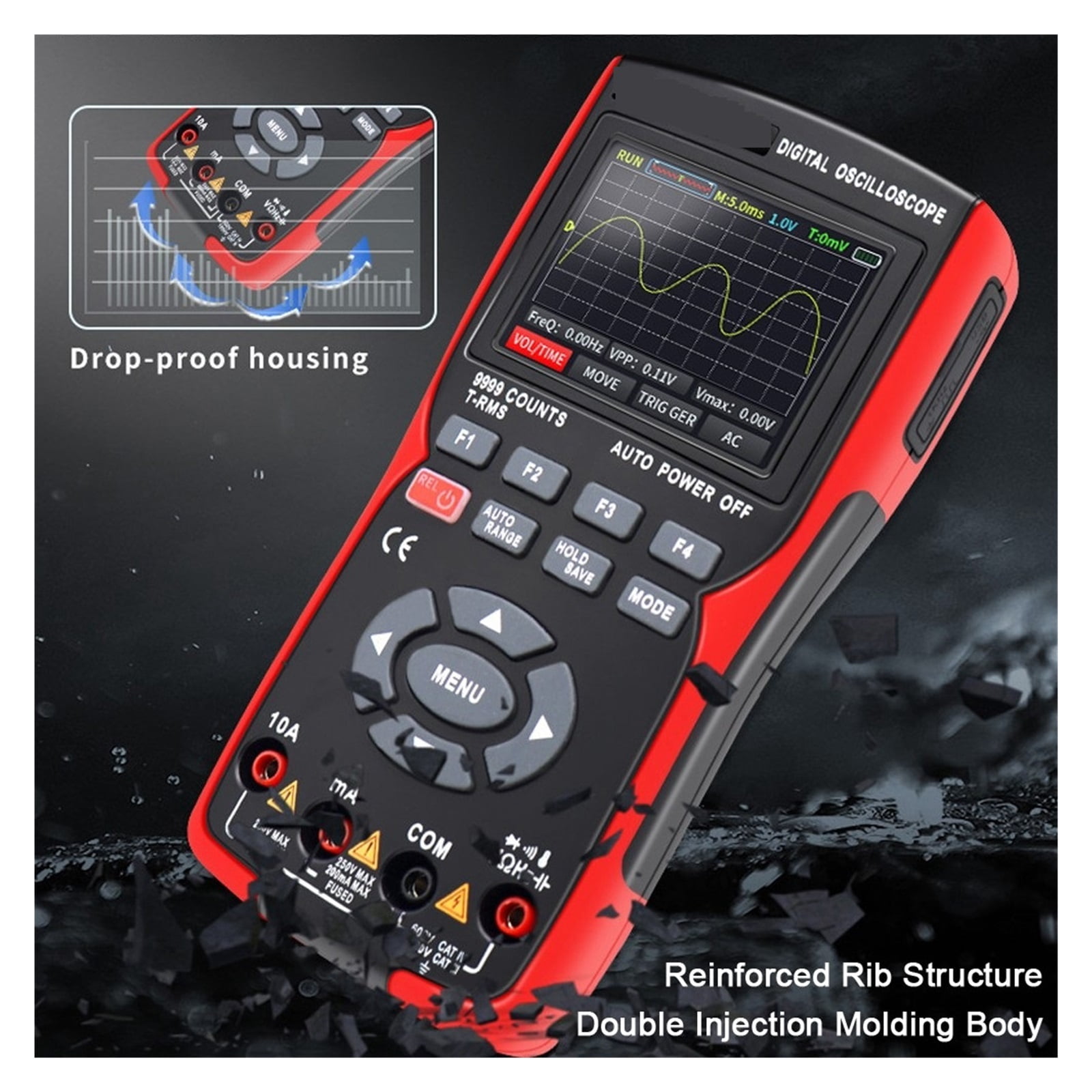 Digital Oscilloscope Handheld Multimeter Auto Current Voltage Capacitor Electronic Components Tester ,Professional Designed