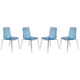 thumbnail image 1 of Silla de comedor Ralph de LeisureMod en azul transparente. Juego de 4 LeisureMod RP20TBU4, 1 of 2
