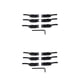thumbnail image 4 of Yuarrent Pack of 6 Electric Guitar Bridge Stringed Portable Modified Saddle Saddles Stylish Insturment Wrench with Accessories Components Negro 2piezas, 4 of 6
