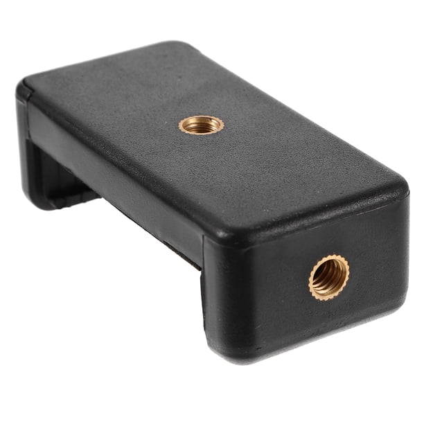 EeaseMX Clip para teléfono inteligente con doble orificio, trípode extensible, adaptador de soporte para teléfono móvil (negro)