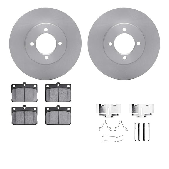 Dynamic Friction Company Front Brake Rotors with 5000 Advanced Brake Pads includes Hardware 6512-76127