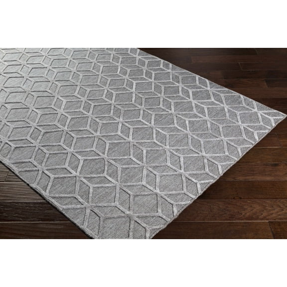 Hauteloom Wigtown Living Room, Bedroom Area Rug - Solid & Striped - Dark Red - 6' x 9'