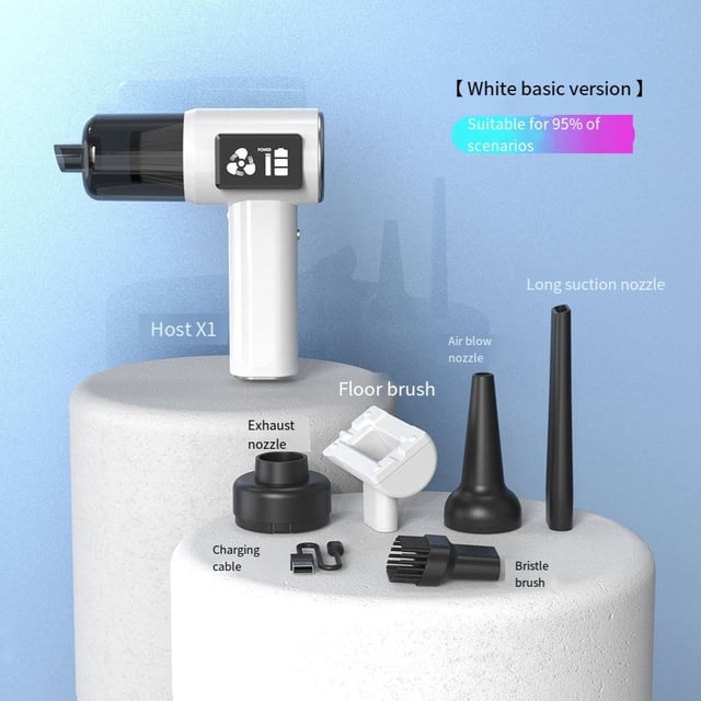 SPRING Vacuum Cleaner Rechargeable Handheld Wireless Vacuum Cleaner for Car/Home /Bed White