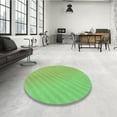 thumbnail image 4 of Ahgly Company Machine Washable Indoor Round Transitional Emerald Green Area Rugs, 6' Round, 4 of 7