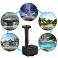thumbnail image 6 of WOHSAO Outdoor Watering Submersible Pump Fountain, Black, 0.3kg/0.66lb, 6 of 7