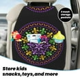 thumbnail image 5 of Fuzoiu Mardi Gras5 Print 2 Pack Kick Mat Back Seat Protector With 3 Storage Pockets, Universal Car Seat Back Organizer For Kids Pets, Waterproof Backseat Protector For Most Car, 5 of 8