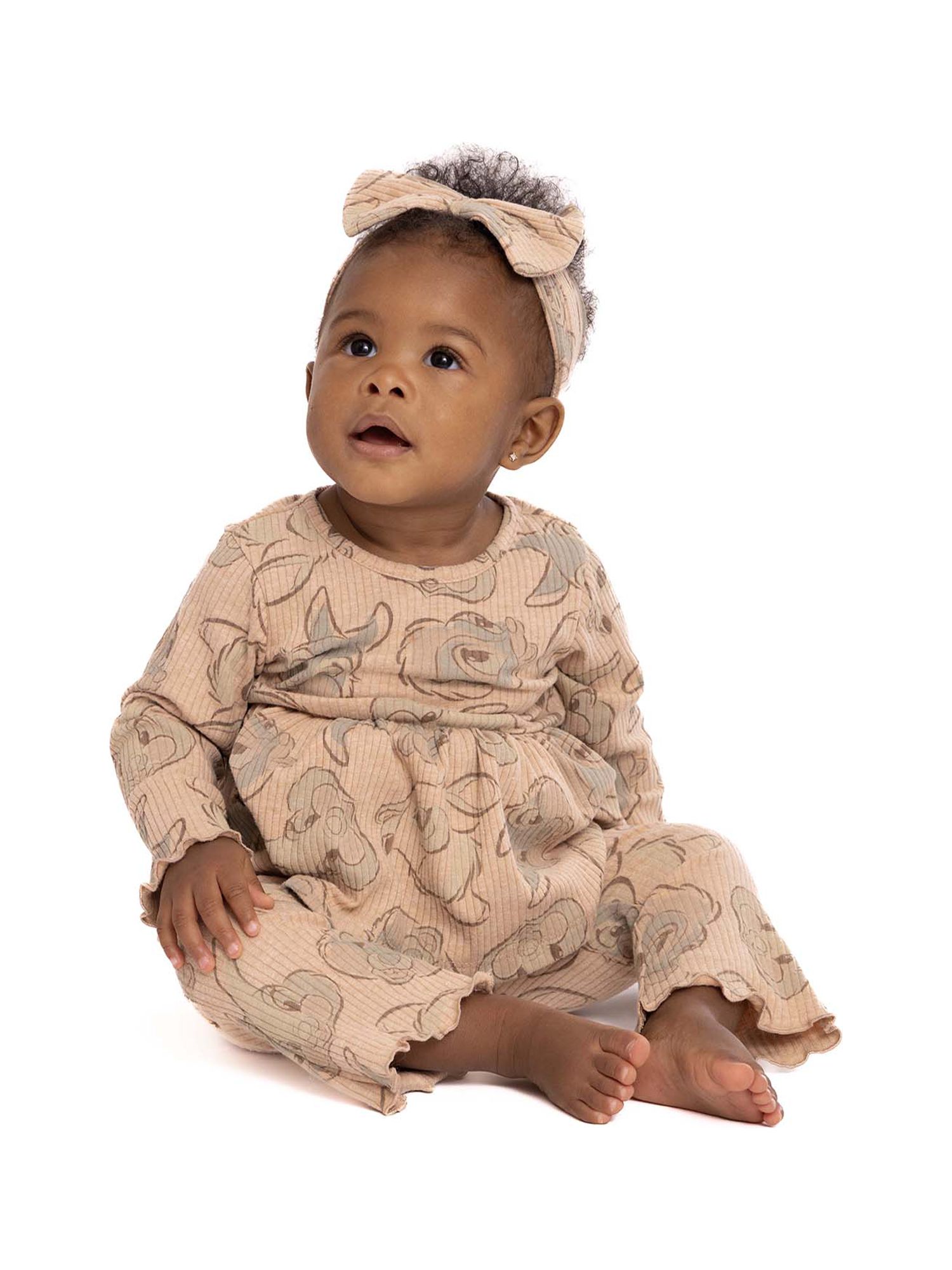 Disney Bambi Baby Girls Top, Pants and Headband, 3-Piece Set, Sizes 0/3-24 Months