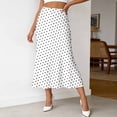 thumbnail image 2 of XIAOCHA Women's Summer Polka-Dot Skirt High-Waist Casual Date Midi Skirts, 2 of 4