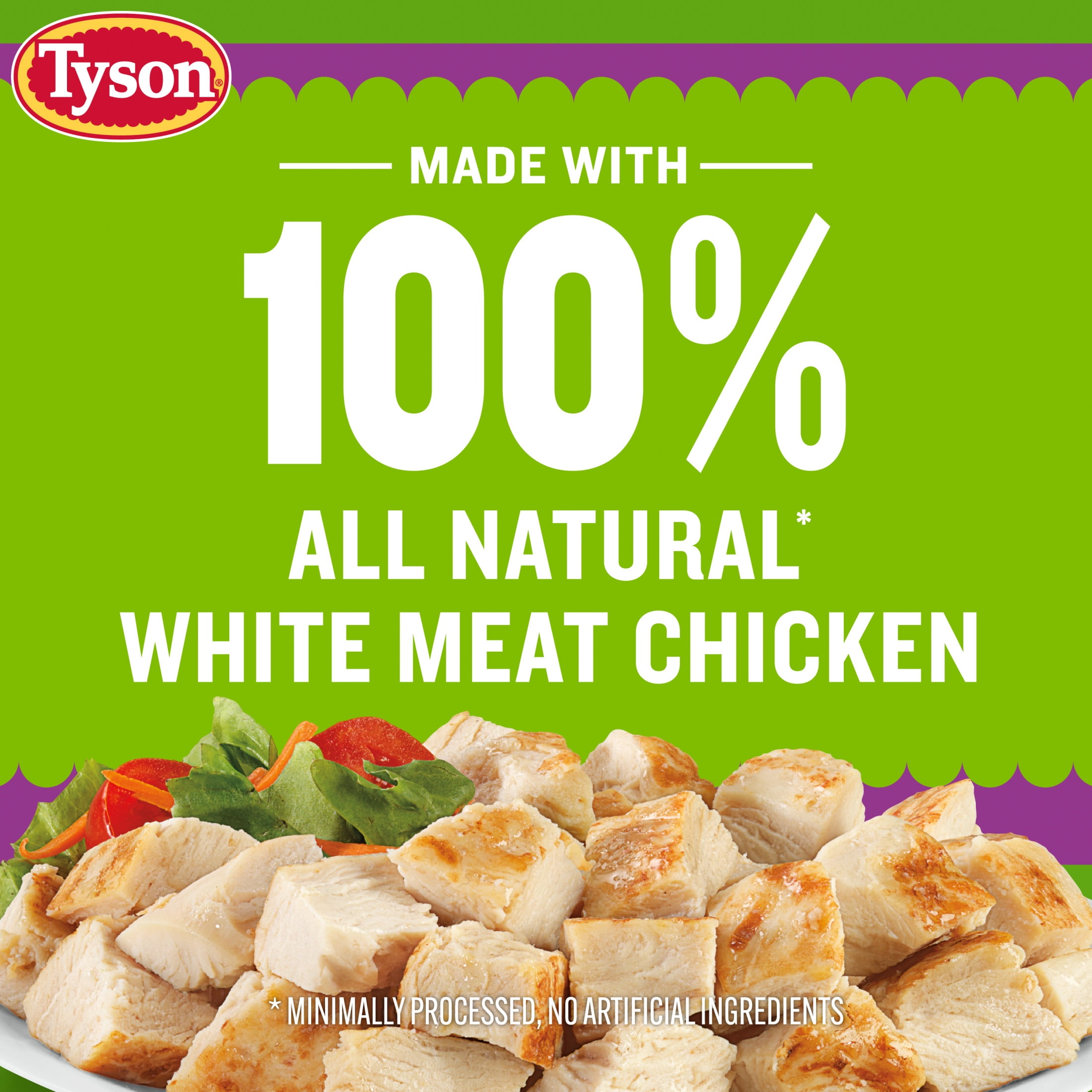 Tyson Oven Roasted Diced Chicken Breast, 22 oz (Frozen, Fully Cooked)