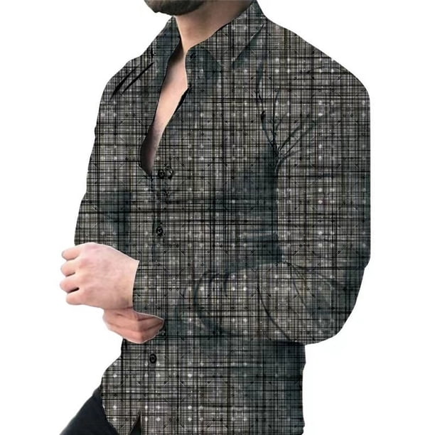 Camisas para hombre Tops Graffiti Color Starlight Geometry Moda Nueva Casual Exterior Calle Venta caliente Primavera Verano