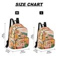 thumbnail image 2 of FORMRS Mini Backpack Purse for Women Quilted Travel Daypack Casual Shoulder Bag, Pink Cityscape Painting, 2 of 7