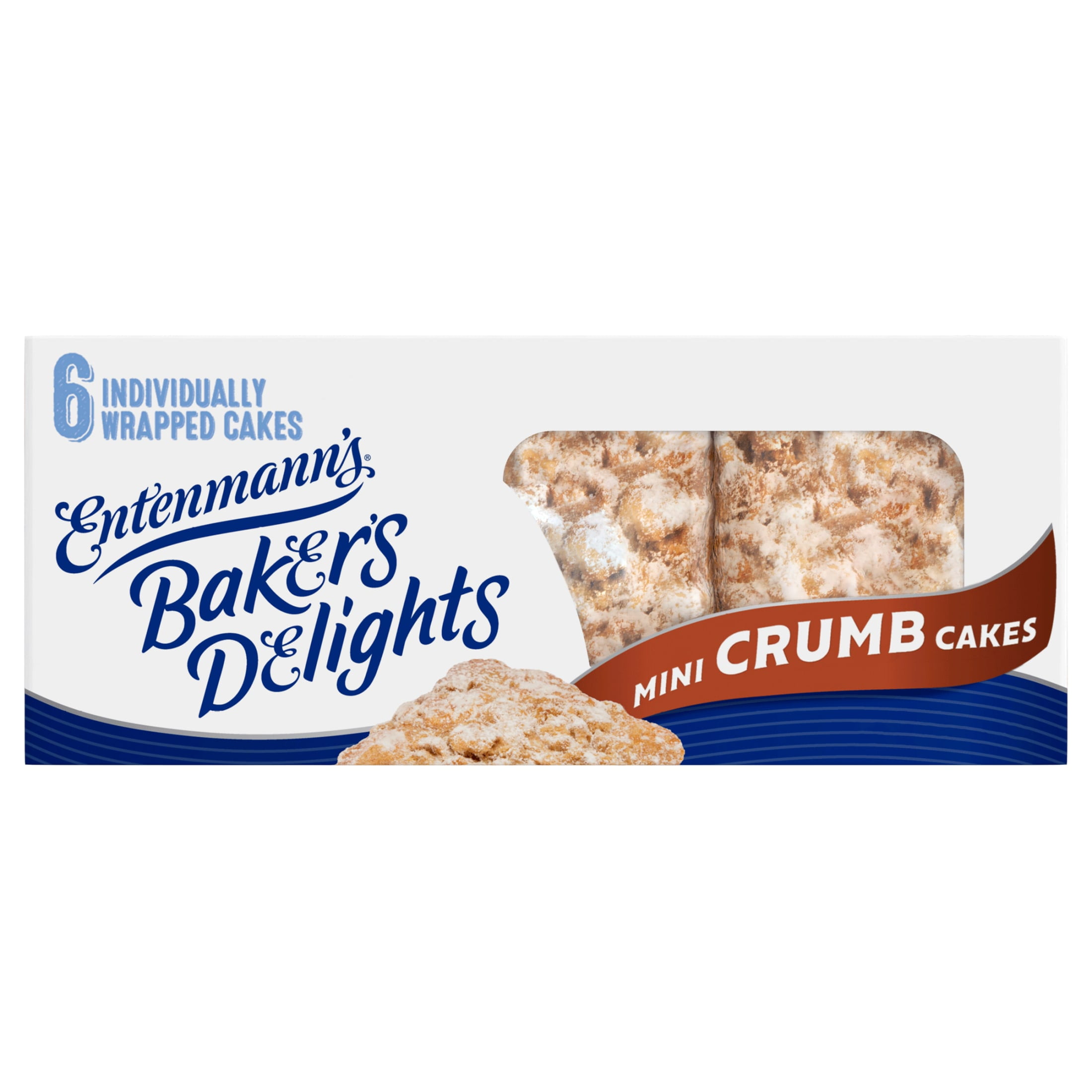 Entenmann's Crumb Snack Cakes, 6 packs, Cinnamon Sugar Mini Crumb Cakes, 12.25 oz Box