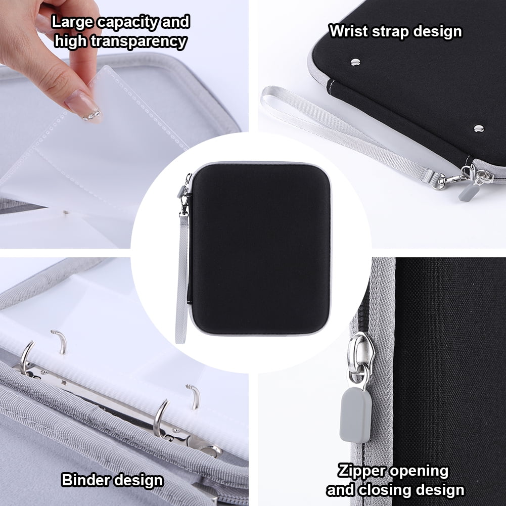 BLEEUS Card Case 80 Pockets Card Binder Holder Card Folder For Yoto Cards (Black)Game Accessories