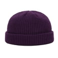 thumbnail image 5 of Guiexla Unisex Winter Hat Knitted Warm Thick Elastic Anti-slip Regular Fit Solid Color Folded Edge Round Dome Top Women Men Cycling Cap Beanie, 5 of 8