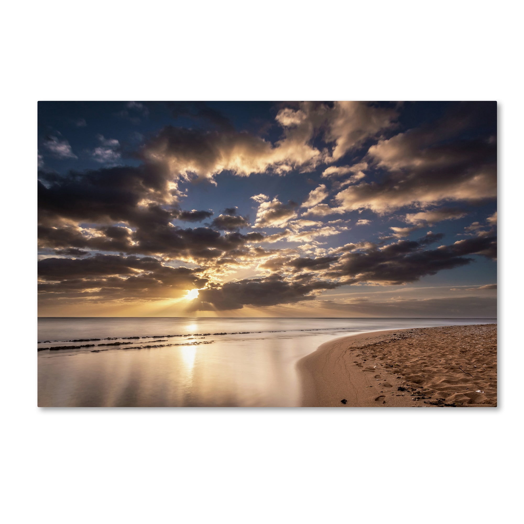 Trademark Fine Art 'Kauai Beach Sunrise' Canvas Art by Pierre Leclerc
