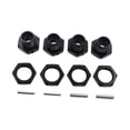 thumbnail image 2 of JWQFBC 4 Pieces RC Hex Hubs Hex Adapter Spare Parts Accs Replacement Aluminum Alloy DIY Black, 2 of 9