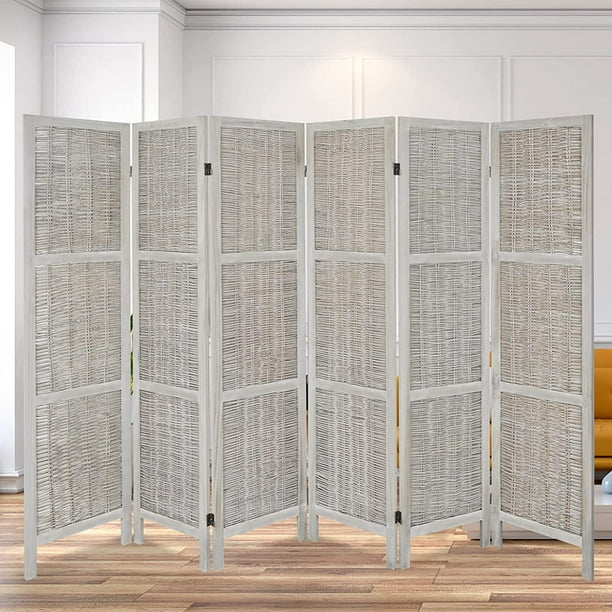 Babion 6 Panel Room Divider Fully Assembled 6Ft Wood Room Dividers Room Dividers and Folding