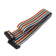 Uxcell 20 Pin 20 Way F/F Connector IDC Flat Rainbow Color Ribbon Cable Plastic for DIY 2 Pcs 19.7ft Length