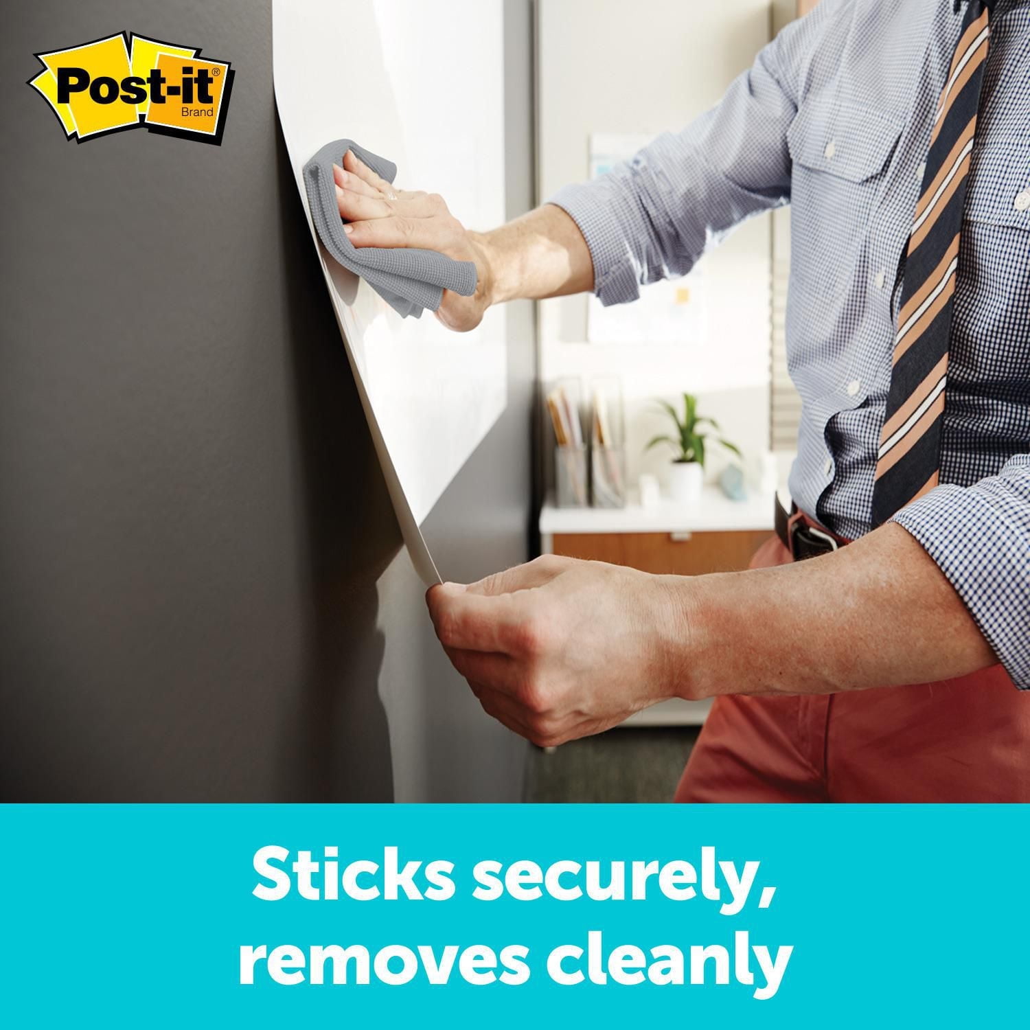 Post-it® Super Sticky Dry Erase Surface DEF4x3, 3 ft x 4 ft (91.4 cm x 1.21 m), Post-it® Dry Erase S. DEF4x3