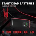 thumbnail image 2 of TOPVISION 2500A Car Jump starter Powerful Car Jump Starter with Dual USB Quick Charge and DC Output,12V Jump Pack with Built-in LED Bright Light, 2 of 6