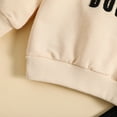 thumbnail image 4 of Quealent Baby Boy Outfits Baby Boy Fall Clothes Toddler Baby Boy Football Outfit Embroidery Sweatshirt Football Long Pants Fall Clothes Beige,2-3 Years, 4 of 5
