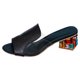 thumbnail image 1 of Bmisegm Women Sandals Fashionable New Pattern Minimalist Color Blocking Thick Heel Square Heel Open Toe Breathable Comfortable Summer Casual Shoes Womens Sandals Summer Black 8, 1 of 9