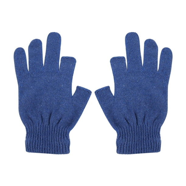 Guantes de punto para hombre de primavera y otoño, cálidos guantes de lana de hilo acrílico grande, hilo reciclado, Dew 235 finger