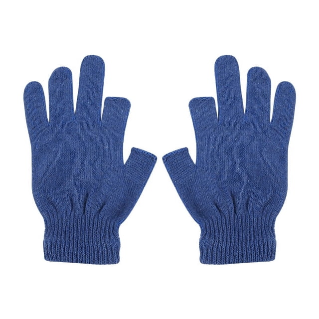 Guantes de punto para hombre de primavera y otoño, cálidos guantes de lana de hilo acrílico grande, hilo reciclado, Dew 235 finger