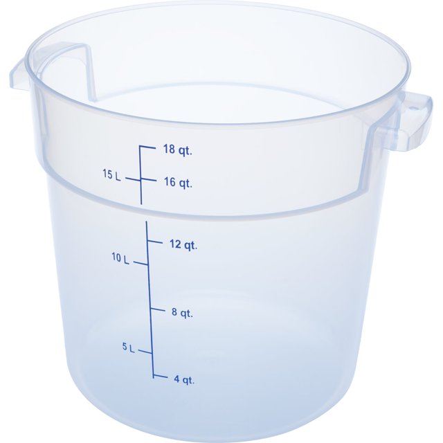 Carlisle 1096830 Conteneur de Rangement Rond 18 qt - Transparent