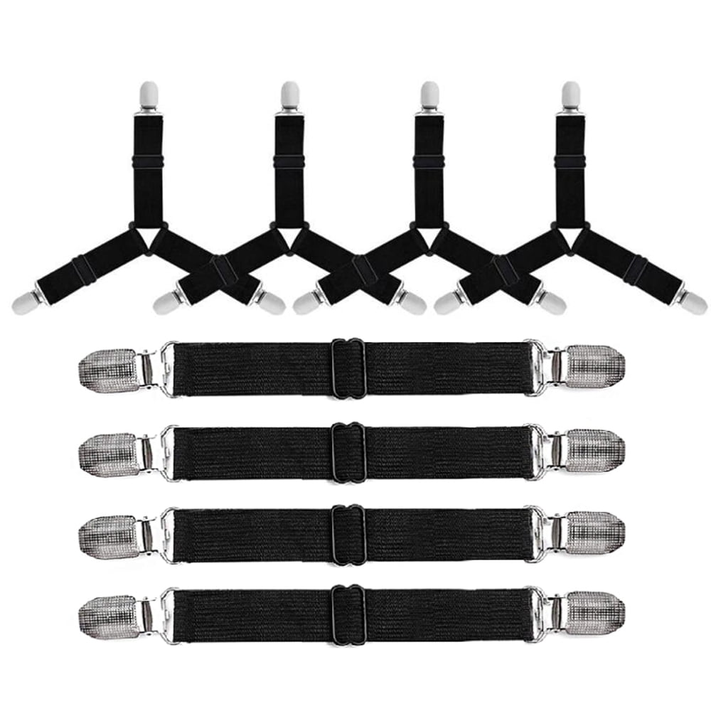 Bed Sheet Holder Grippers Corner Straps Suspenders For Keeping Bed Tidy 