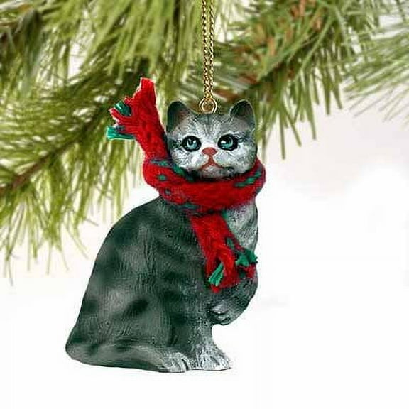 Conversation Concepts Silver Shorthaired Tabby Cat Christmas Ornament
