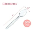 thumbnail image 3 of Prestee 300 Clear Plastic Spoons Bulk - Plastic Silverware Spoons - Heavy Duty Spoon Cutlery - Disposable Flatware Pack - Disposable Spoon Silverware Utensil Set, 3 of 6