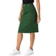 thumbnail image 4 of Faldas de mezclilla de cintura alta para mujer INSPIRE CHIC, con dobladillo sin terminar, a la altura de la rodilla, color verde, talla XS, 4 of 6