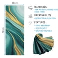 thumbnail image 2 of Teal and Gold Marble Flow Lines Pattern Hot Yoga Mat Towel Non Slip for Hot Yoga - Quick-Drying Yoga Mat Cover with 4 Corner Pockets with Travel Bag - Hot Yoga Towel Non Slip 74"x26", 2 of 6